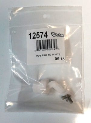Ritchie 1/2" White Valve 12574